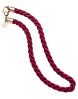 Twisted Rope Necklace in Burgundy