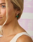 Model wearing the love you to the moon and stars earrings