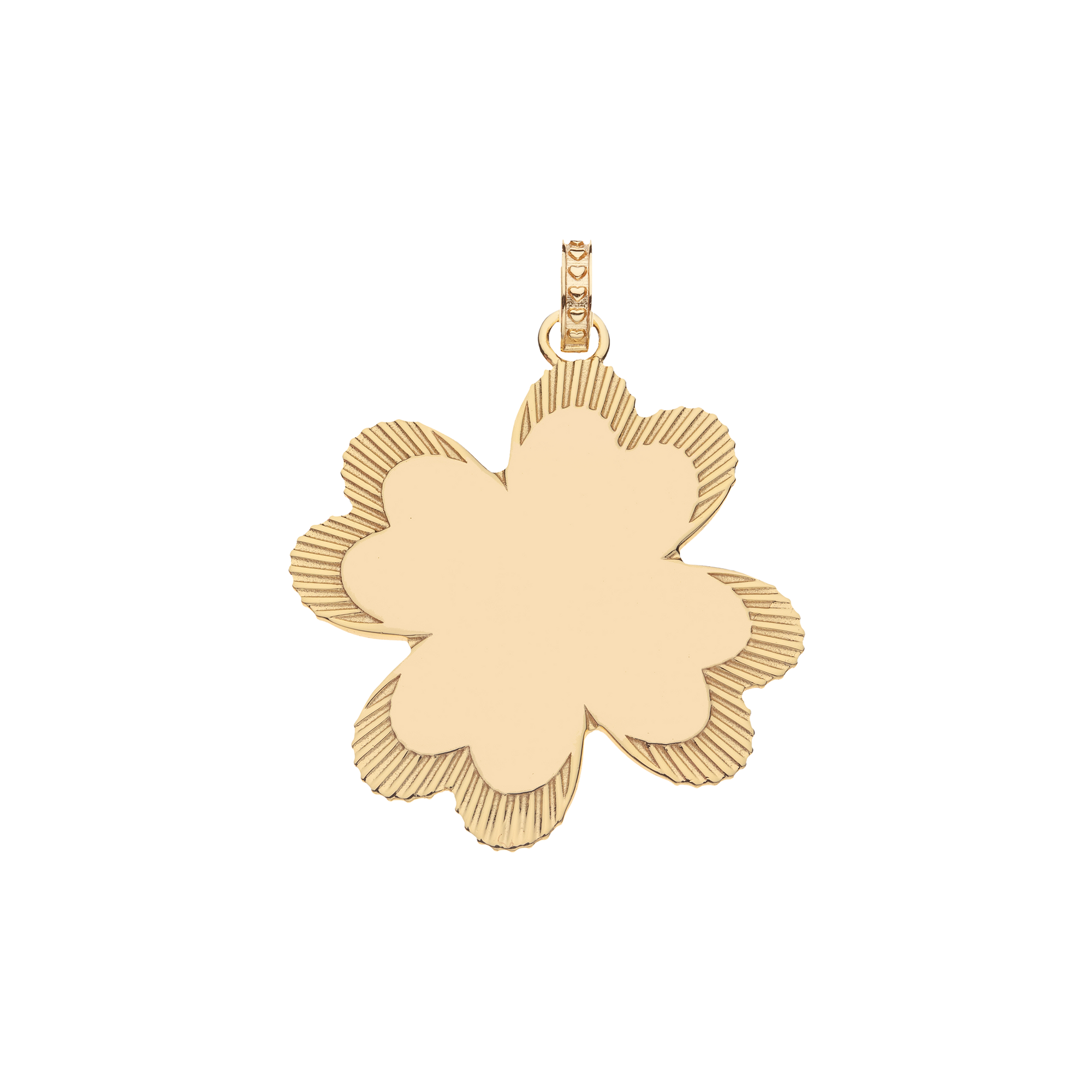 Back of gold 4 leaf clover pendant
