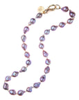 Purple Pearl Beaded Necklace