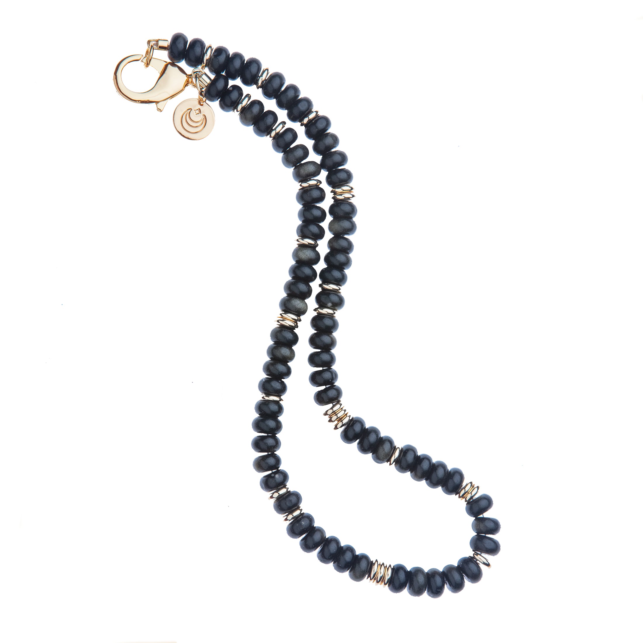 Gumdrop Beaded Necklace in Obsidian – Jane Win Jewelry