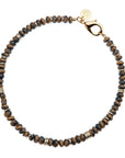 Gumdrop Beaded Necklace in Tiger's Eye