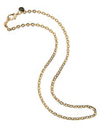Gold long chunky link chain features oversized clasp