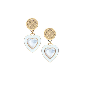 LOVE Enchanted Heart Earring in Mother of Pearl