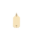 LOVE Tag Engravable Charm in Solid Gold