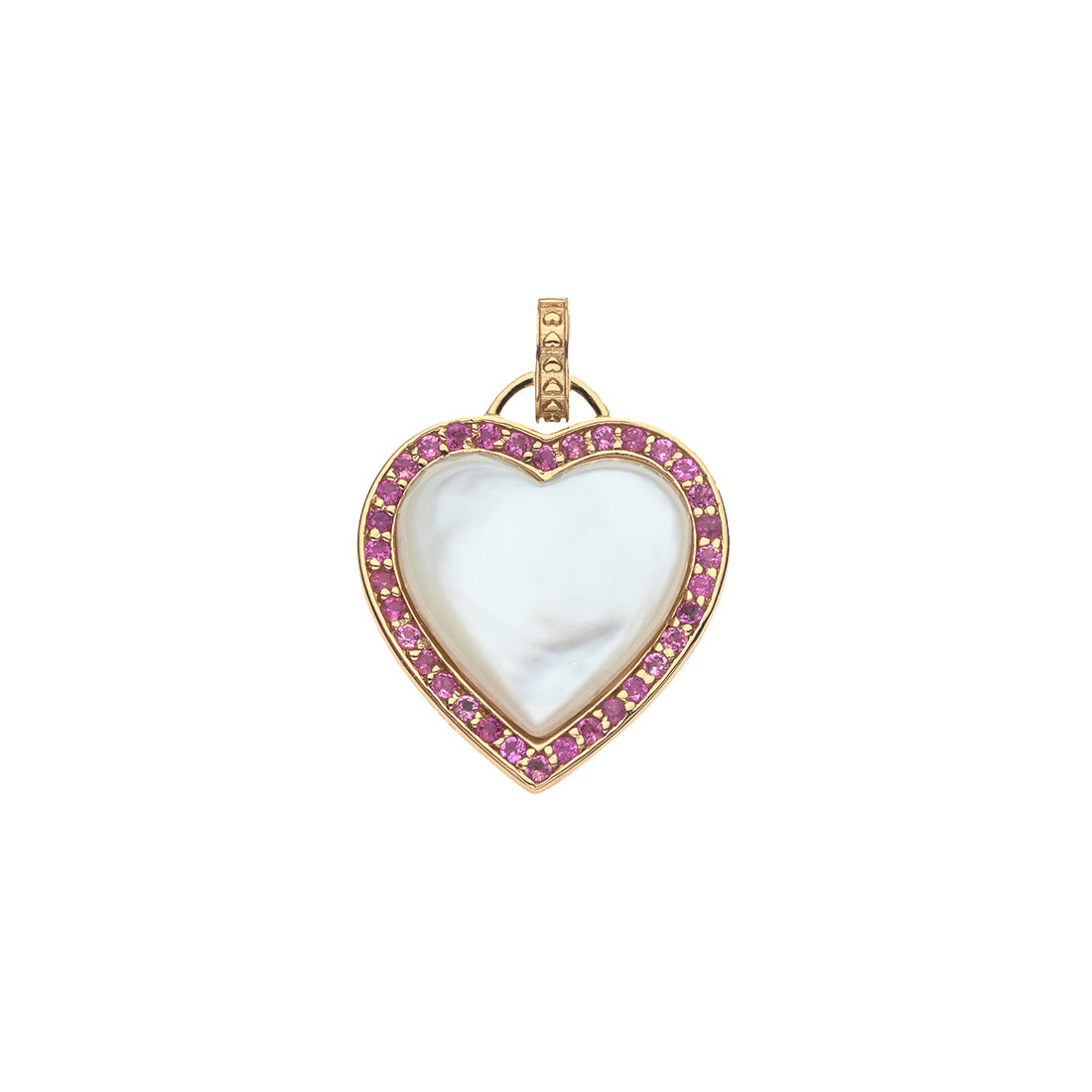 LOVE Set in Stone Pendant in Mother of Pearl