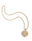 Gold original Aquarius pendant on grande rolo chain