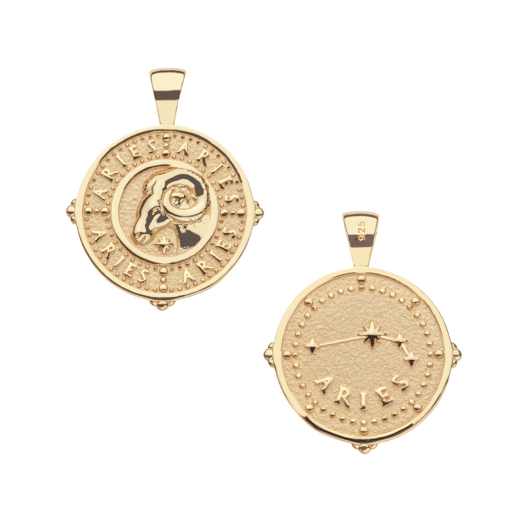 Aries coin necklace discount