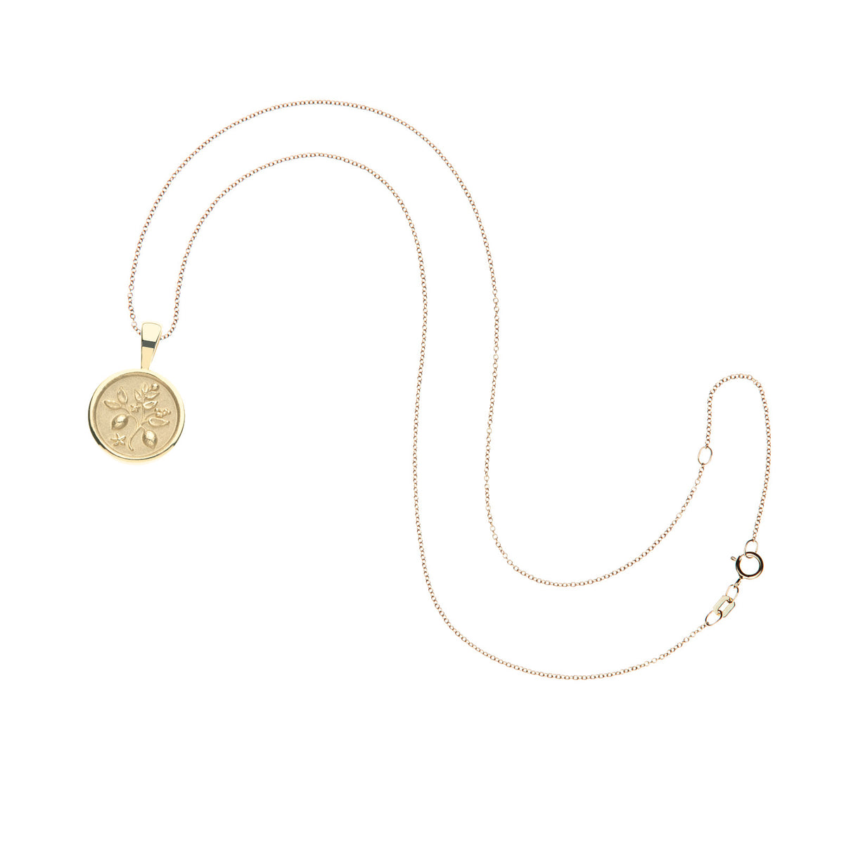 Baby GRATITUDE Coin Pendant in 10k Gold