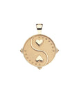 BALANCE JW Small Pendant Coin in Solid Gold