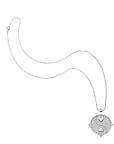 Silver Balance Coin on classic rolo chain