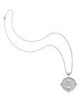 Silver Small Balance Coin on classic rolo chain