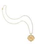 Gold Original Balance Coin Pendant on classic rolo chain