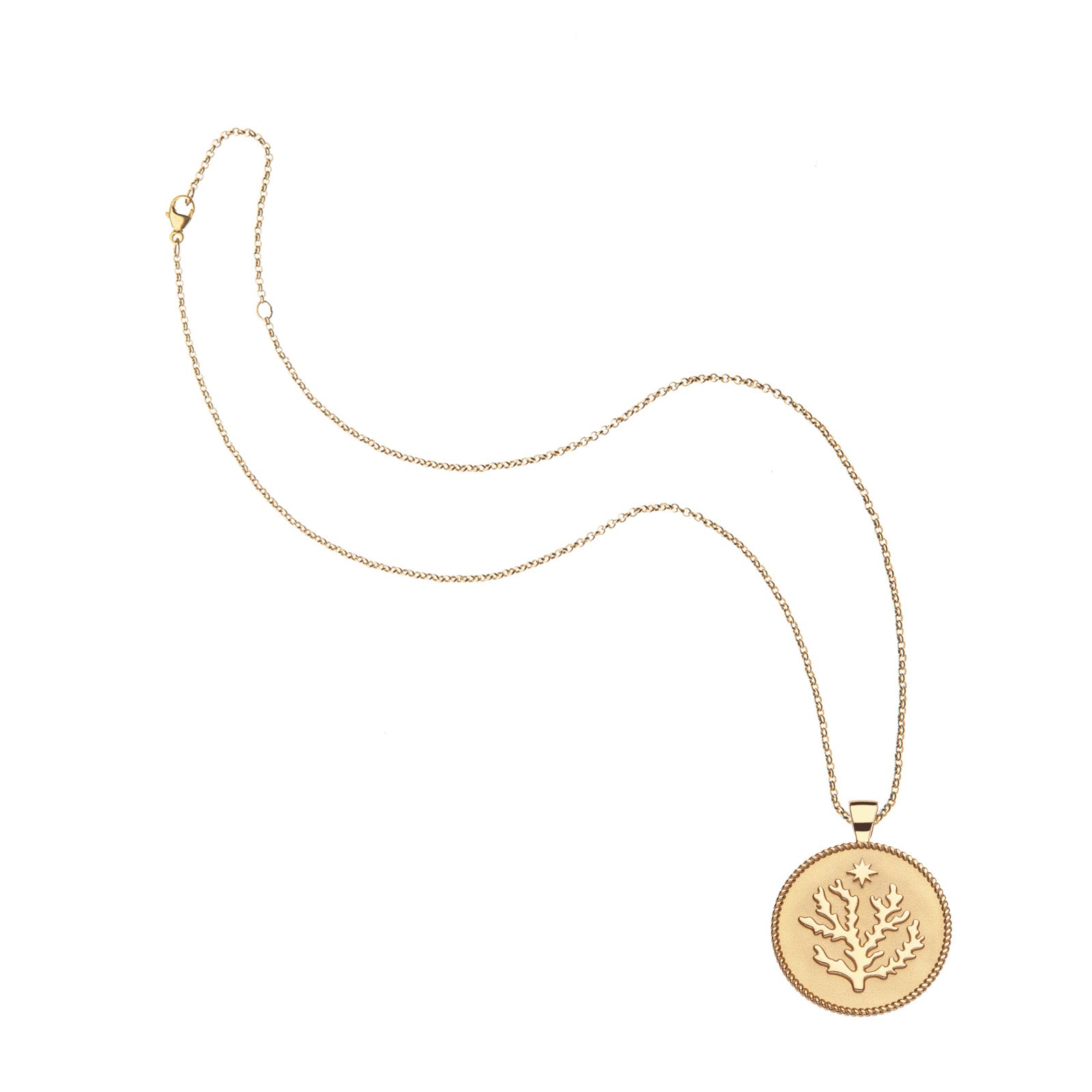 ★ROSEMONT★ 14K Necklace (Coin) RS1011 Dragon Coin Necklace 14K Yellow Gold 18