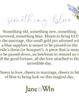 FOREVER Something Blue Pin in Solid Gold