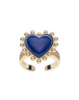 Bursting With LOVE Heart Ring in Lapis