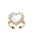 Bursting With LOVE Heart Ring in Mother of Pearl