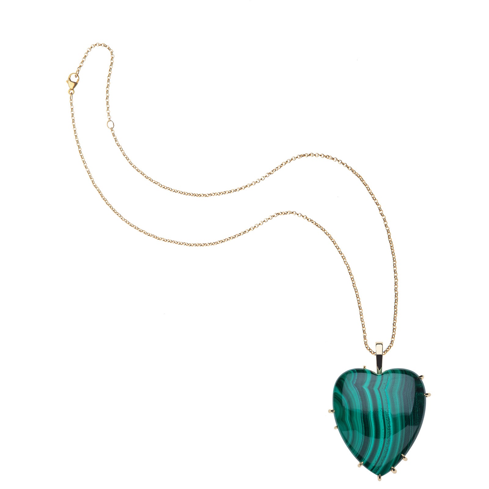 LOVE Carry Your Heart Pendant in Malachite