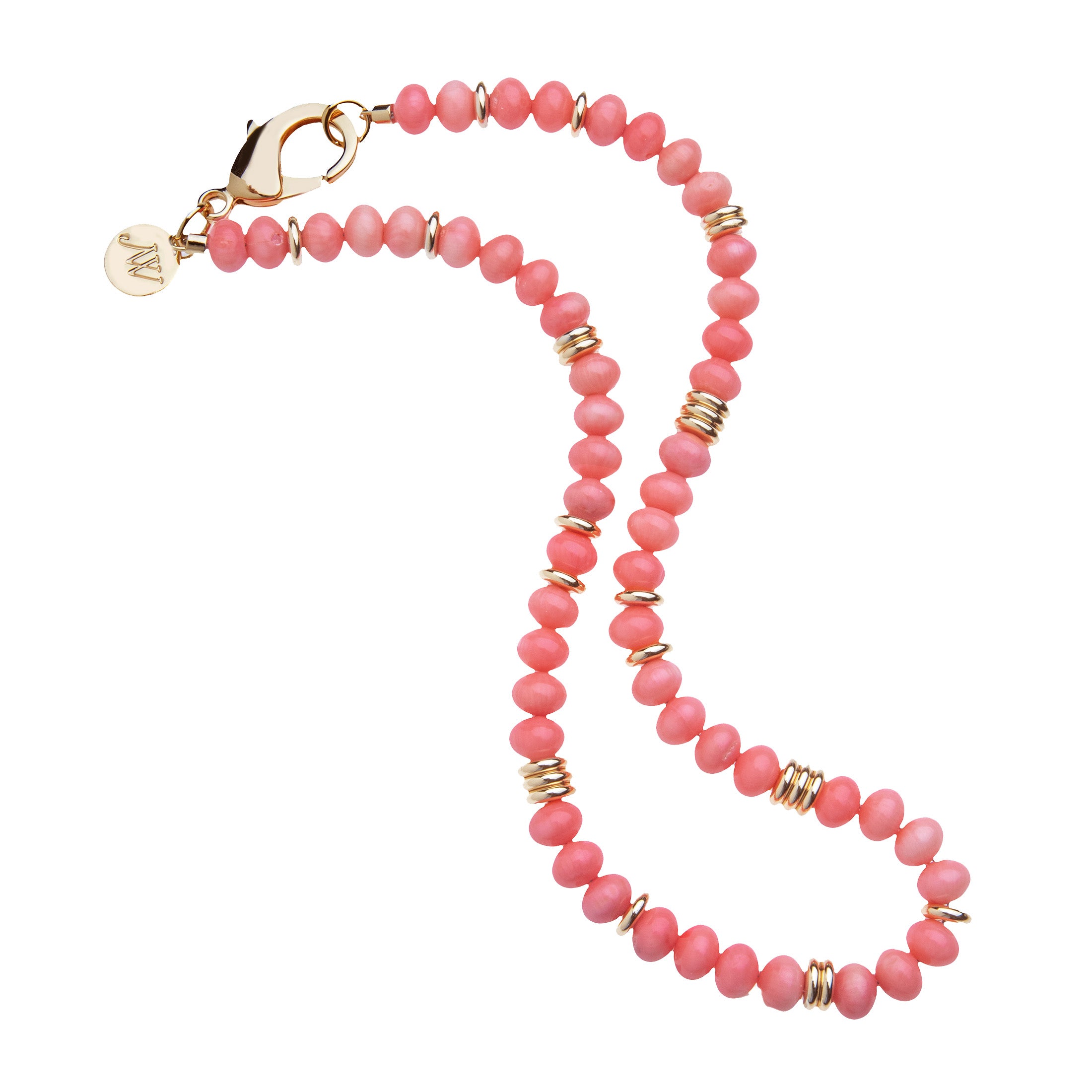 アクセサリー PMP03 Gumdrop Beaded Necklace in Coral – Jane Win Jewelry