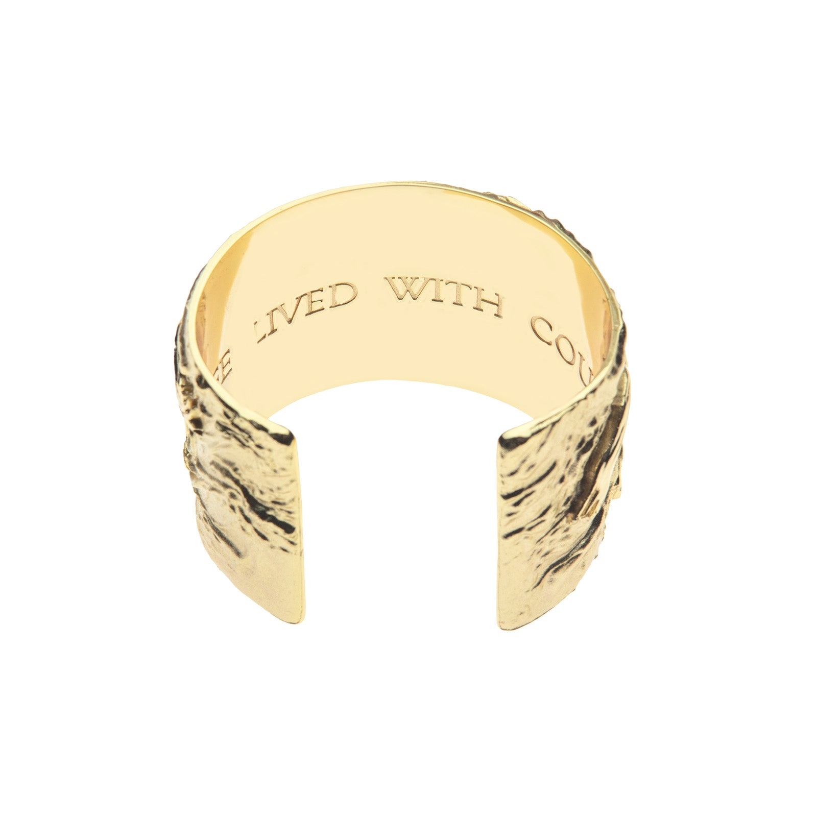 Gold cuff bracelet