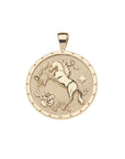 COURAGE Year of the Horse Pendant Coin in Solid Gold
