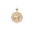 COURAGE JW Small Pendant Coin in Solid Gold