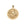 Gold coin pendant features a rearing horse and flower motifs