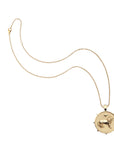 Gold Original Courage Coin Pendant on classic rolo chain