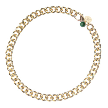 Curb Chain with Malachite Bead