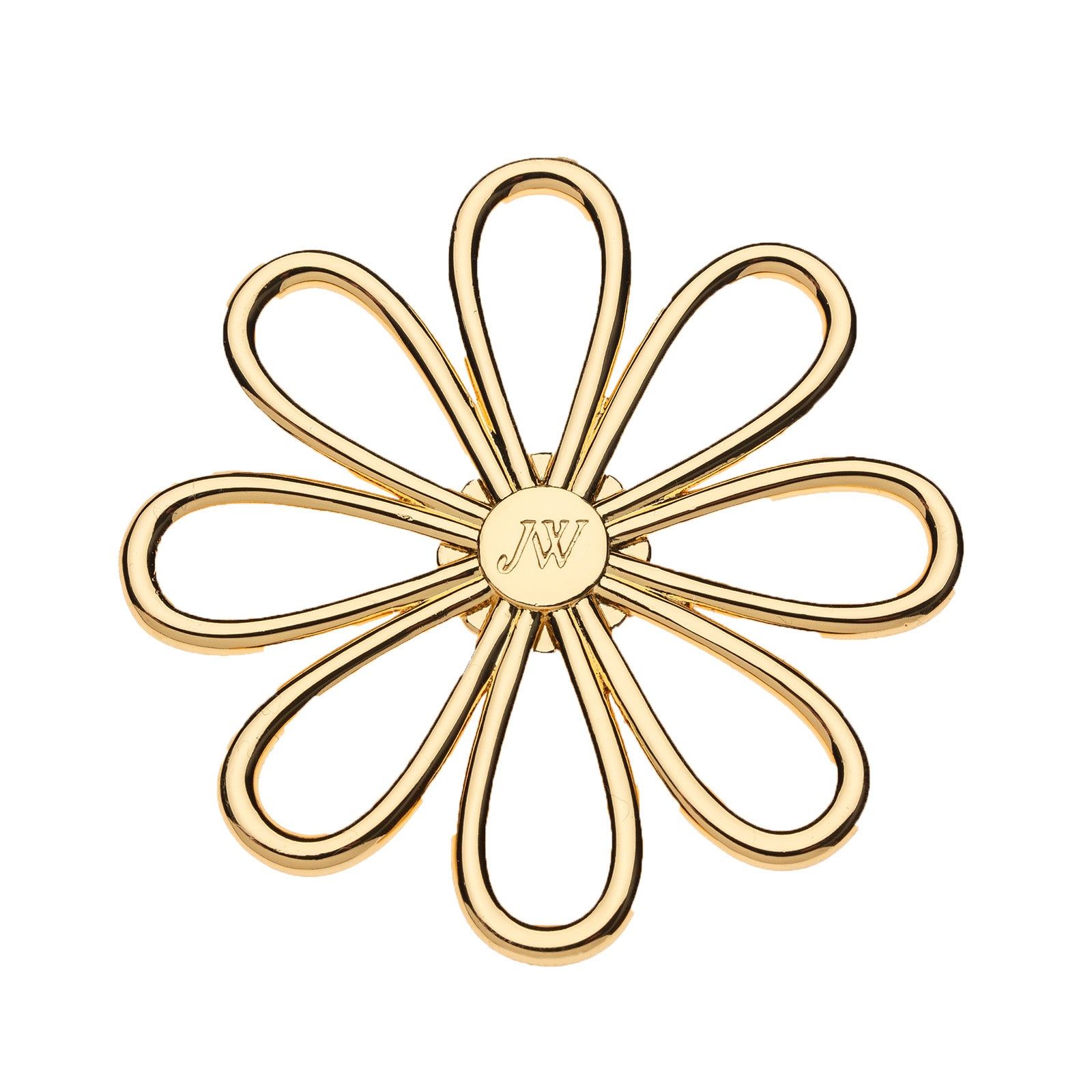 Back of gold daisy pendant