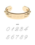 LOVE Engravable Set In Stone Heart Cuff