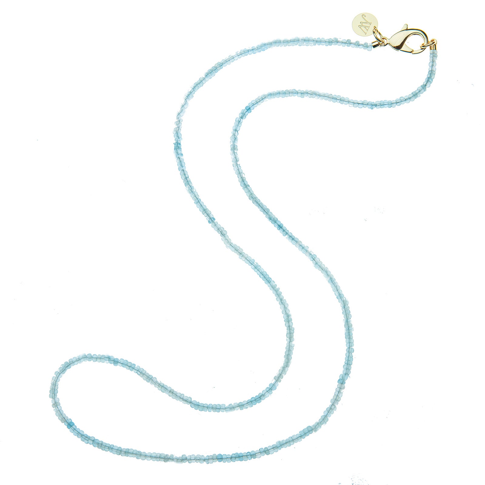 Aquamarine beaded necklace