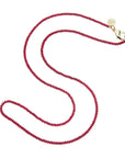 Double Wrap Beaded Necklace in Crimson Coral