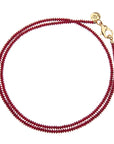 Double Wrap Beaded Necklace in Crimson Coral