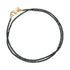 Black agate beaded necklace with oversized gold lobster clasp shown double wrapped