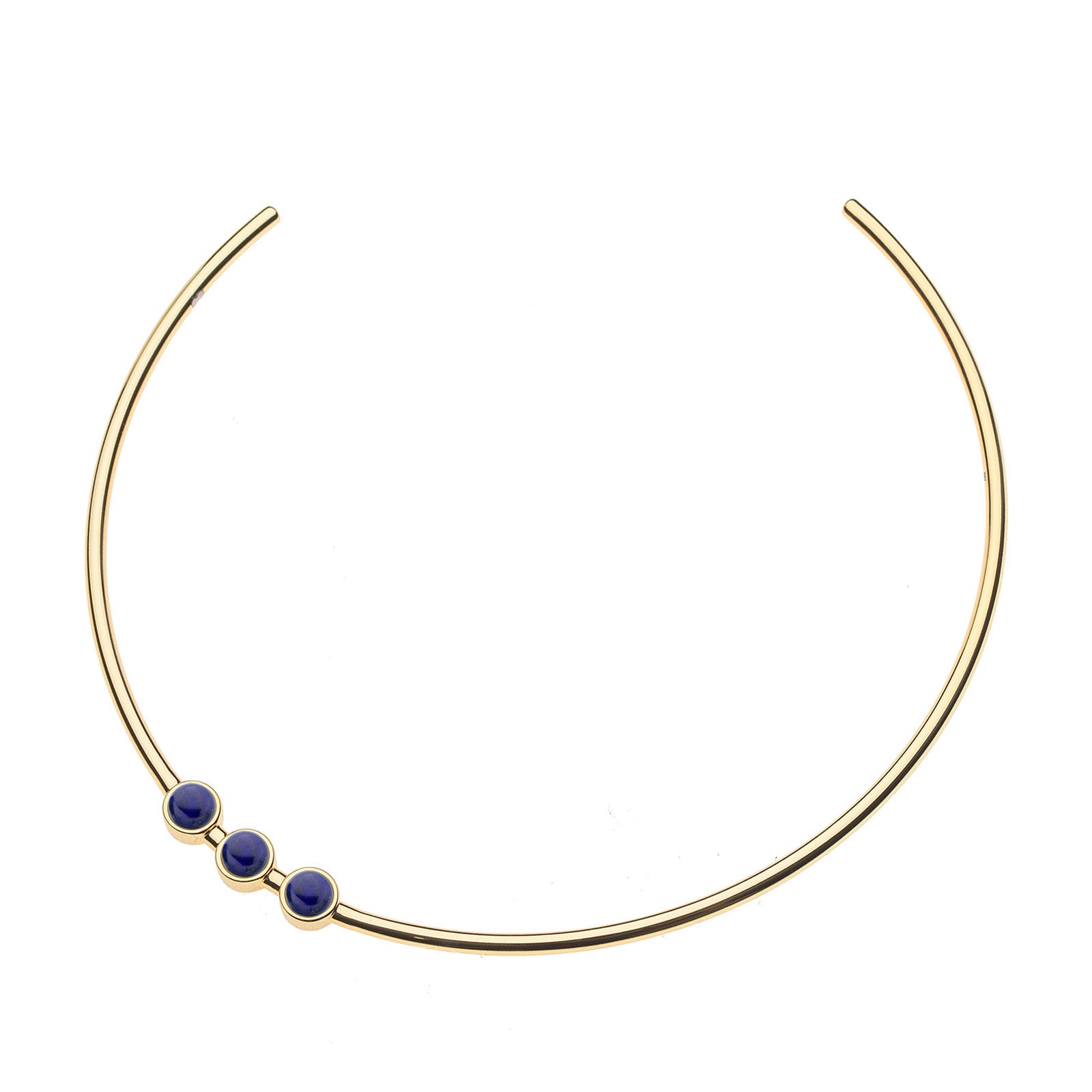 Embellished Neck Cuff in Lapis