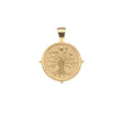 Gold Small Coin Featuring Tree of Life and Star Above Tree