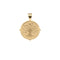 Gold Small Coin Featuring Tree of Life and Star Above Tree