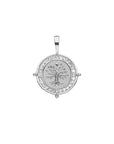 FAITH Petite Embellished Coin in Silver