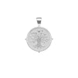 Silver Small Coin Featuring Tree of Life and Star Above Tree