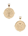 FAITH JW Small Pendant Coin in Solid Gold