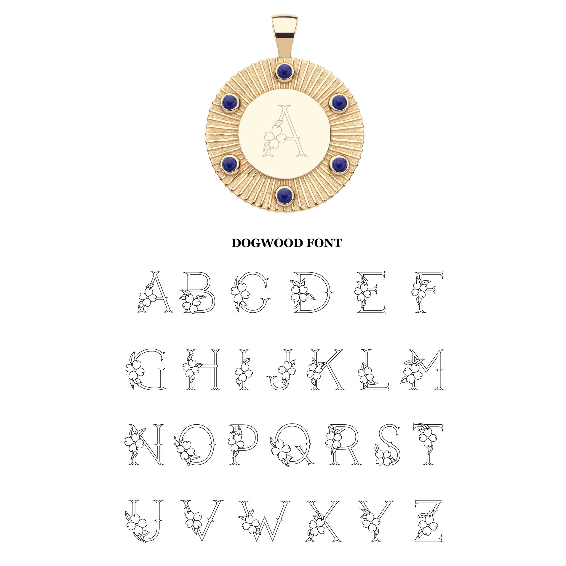 FOREVER Around The Sun Engravable Pendant in Lapis