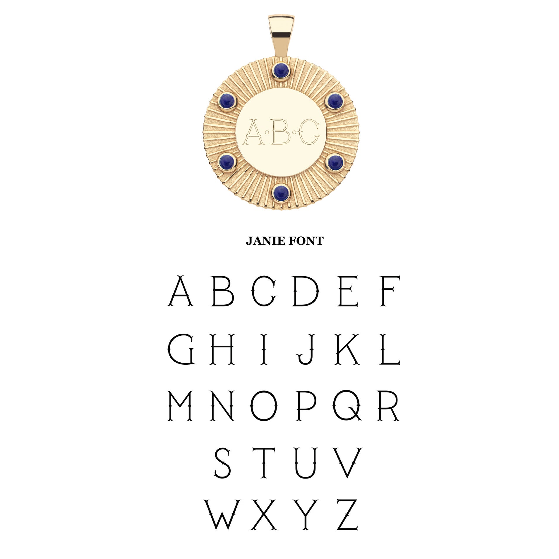 FOREVER Around The Sun Engravable Pendant in Lapis