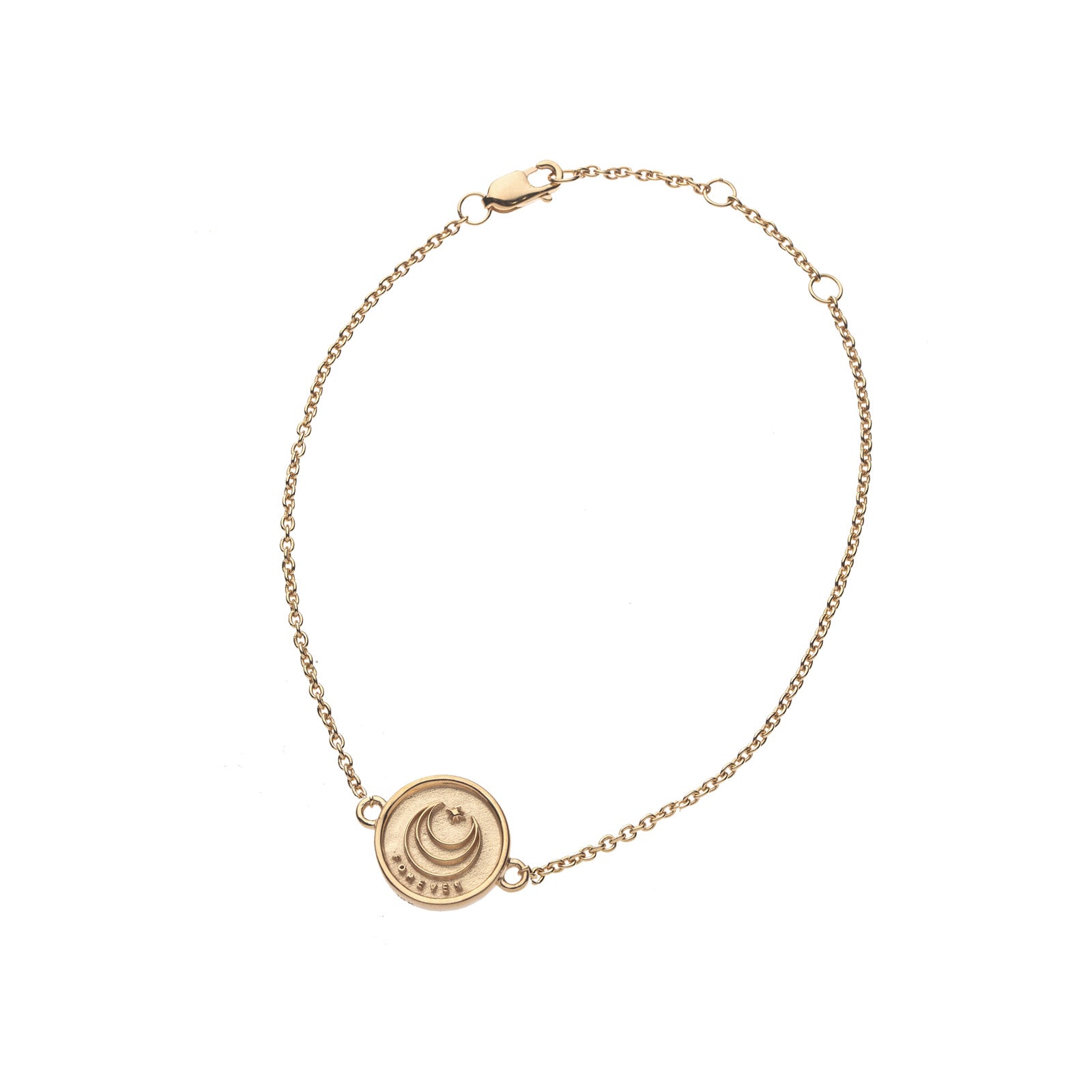 FOREVER JW Baby Coin Bracelet in 10k Gold