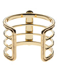 Back of gold open frame cuff