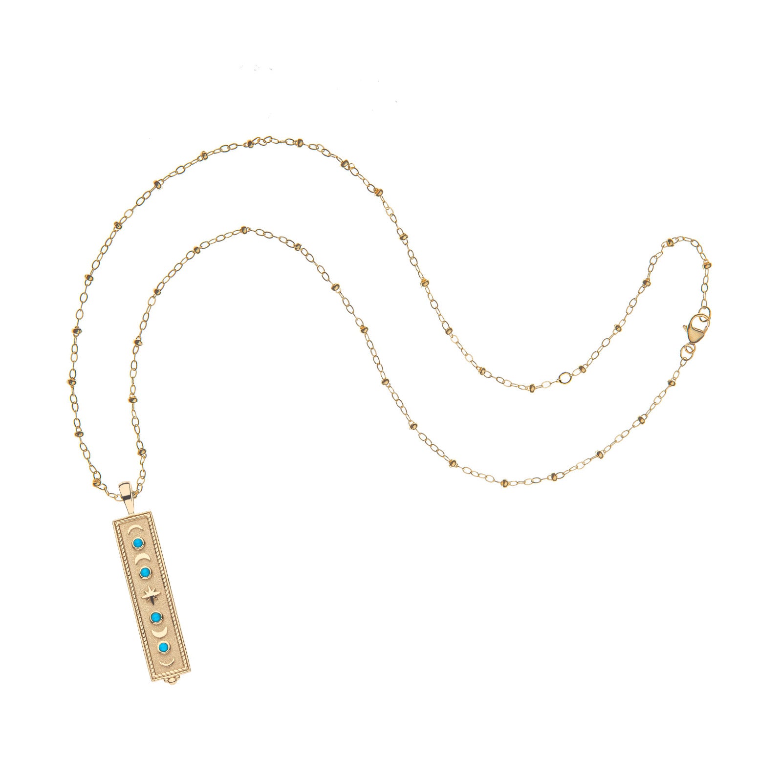 FOREVER Eclipse Dogtag Pendant in Turquoise
