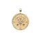 Gold Coin Pendant With Compass and Key Illustration