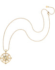 Gold guiding star pendant on adjustable snake chain