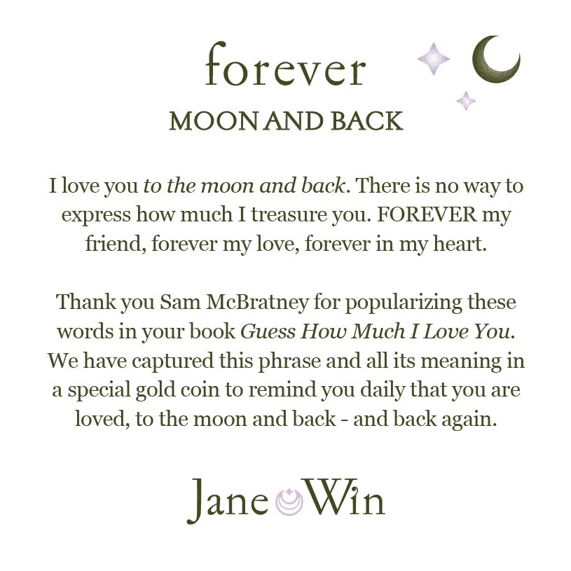 FOREVER Moon and Back Pendant Coin in Silver