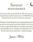 FOREVER Embellished Moon and Back Pendant Coin in 14k